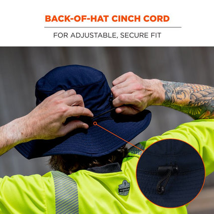 Chill-Its 8939 Cooling Bucket Hat, Polyester/Spandex, One Size Fits Most, Navy