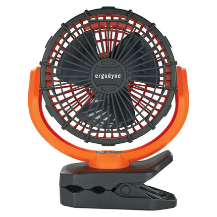 Chill-Its 6090 Rechargeable Portable Jobsite Fan, 9.5, Orange/Black