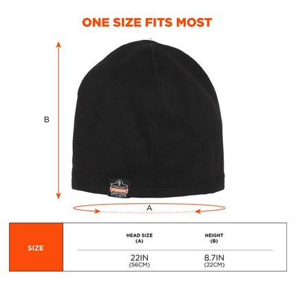 N-Ferno 6813 Winter Skull Cap Helmet Liner, Polyester/Spandex, One Size Fits Most, Black