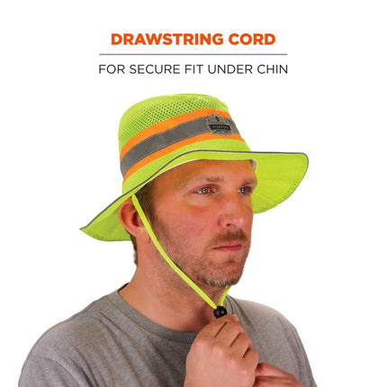 Chill-Its 8935CT Hi-Vis PVA Ranger Sun Hat, Polyester/PVA, 2X-Large/3X-Large, Lime