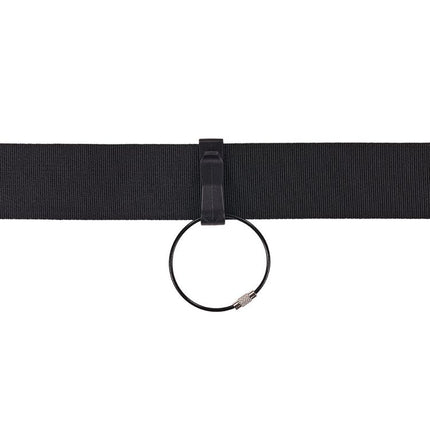Arsenal 5719 Wire Cable Key Ring, 1.88" dia, Iron, Black, 10/Pack
