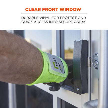 Squids 3388 Wrist ID/Badge Holder, Vertical, Lime, 3.5 x 5.5 Holder, 2.75 x 3.75 Insert