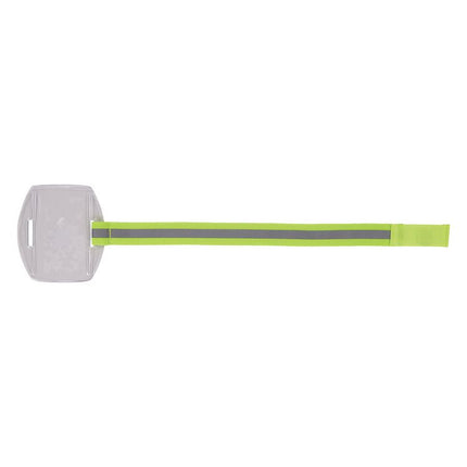 Squids 3386 Arm Band ID/Badge Holder, Vertical, Hi-Vis Lime, 3.75 x 4.25 Holder, 2.5 x 4 Insert, 10/Pack