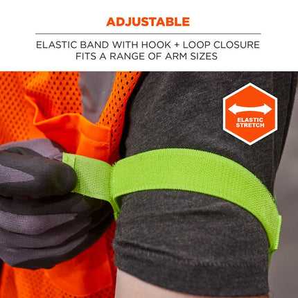 Squids 3386 Arm Band ID/Badge Holder, Vertical, Lime, 3.75 x 4.25 Holder, 2.5 x 4 Insert, 10/Pack