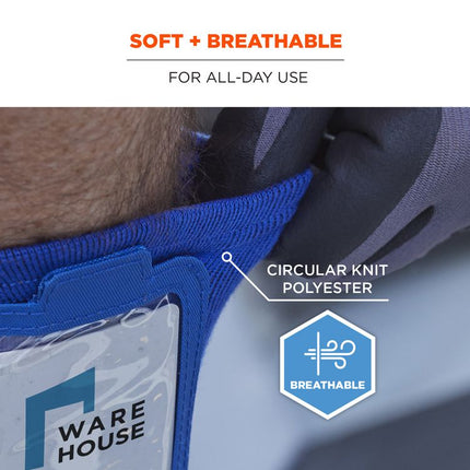 Squids 3388 Wrist ID/Badge Holder, Vertical, Blue, 3.5 x 5.5 Holder, 2.75 x 3.75 Insert