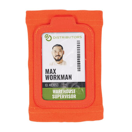 Squids 3388 Wrist ID/Badge Holder, Vertical, Orange, 3.5 x 5.5 Holder, 2.75 x 3.75 Insert