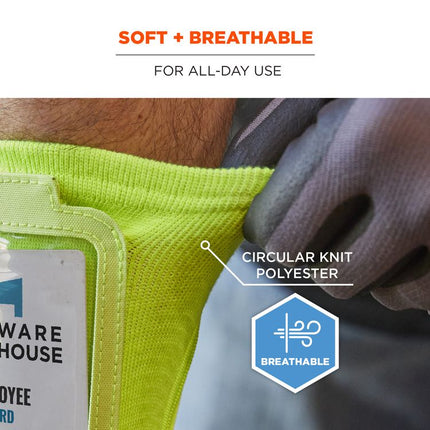 Squids 3388 Wrist ID/Badge Holder, Vertical, Lime, 3.5 x 5.5 Holder, 2.75 x 3.75 Insert