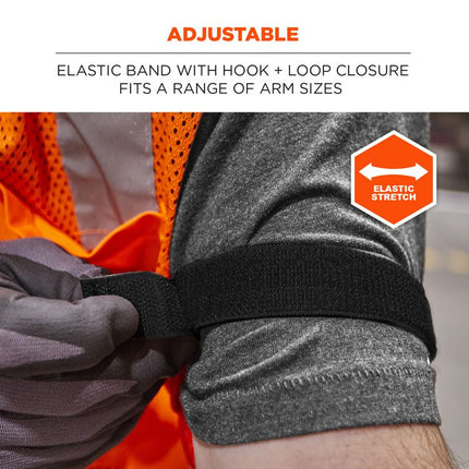 Squids 3386 Arm Band ID/Badge Holder, Vertical, Black/Clear, 3.75 x 4.25 Holder, 2.5 x 4 Insert, 10/Pack