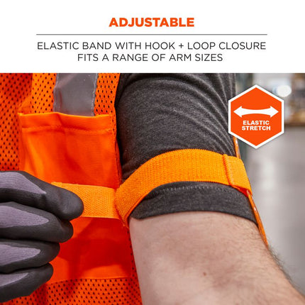 Squids 3386 Arm Band ID/Badge Holder, Vertical, Orange, 3.75 x 4.25 Holder, 2.5 x 4 Insert, 10/Pack