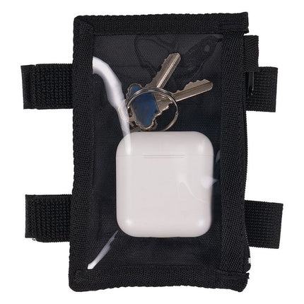 Squids 3387 Dual Band Arm ID/Badge Holder with Zipper, Vertical, Black, 3.75 x 5.75 for 2.75 x 4.75 Insert