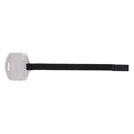 Squids 3386 Arm Band ID/Badge Holder, Vertical, Black/Clear, 3.75 x 4.25 Holder, 2.5 x 4 Insert, 10/Pack