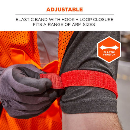 Squids 3386 Arm Band ID/Badge Holder, Vertical, Red, 3.75 x 4.25 Holder, 2.5 x 4 Insert, 10/Pack