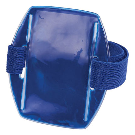 Squids 3386 Arm Band ID/Badge Holder, Vertical, Blue, 3.75 x 4.25 Holder, 2.5 x 4 Insert, 10/Pack