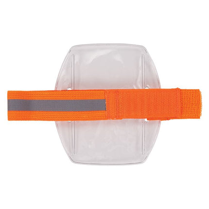 Squids 3386 Arm Band ID/Badge Holder, Vertical, Hi-Vis Orange, 3.75 x 4.25 Holder, 2.5 x 4 Insert, 10/Pack