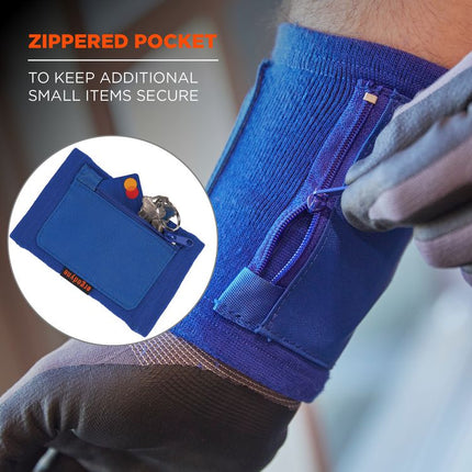 Squids 3388 Wrist ID/Badge Holder, Vertical, Blue, 3.5 x 5.5 Holder, 2.75 x 3.75 Insert