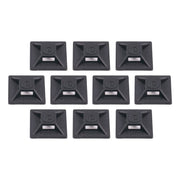 Squids 3701 Mini Adhesive Mount Replacements, 2 lb Max Safe Working Capacity, 0.9" Long, Black,10/Pack