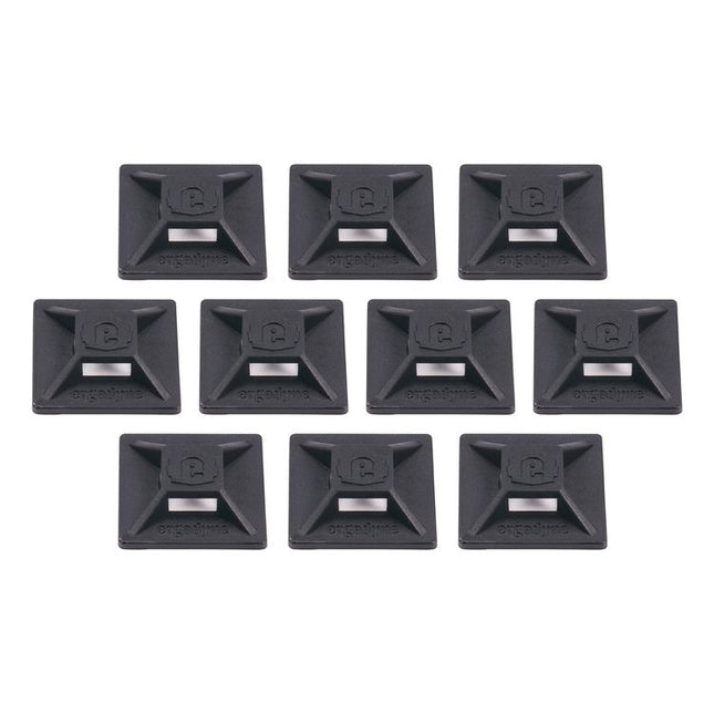 Squids 3701 Mini Adhesive Mount Replacements, 2 lb Max Safe Working Capacity, 0.9" Long, Black,10/Pack
