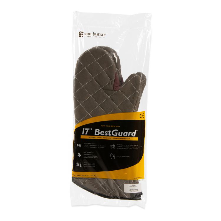 Bestguard Oven Mitt, 17", WebGuard Plus Fabric, Tan, Pair