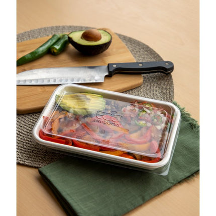 Worldview 100% Recycled Content Lid, 10.82 x 10.71 x 1.83, Clear, Plastic, 200/Carton