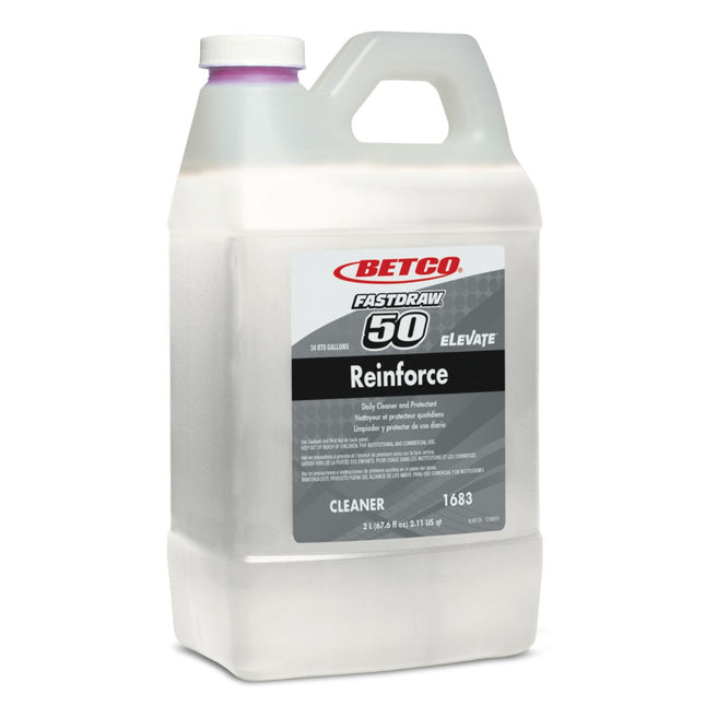 Reinforce Floor Cleaner and Protectant, Lemon Scent, 2 L Bottle, 4/Carton