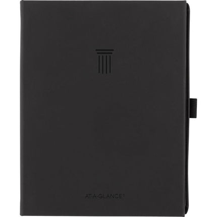 Foundation Undated Weekly/Monthly Planner, 8.5" x 6.75", Black Cover, 12-Month: Undated