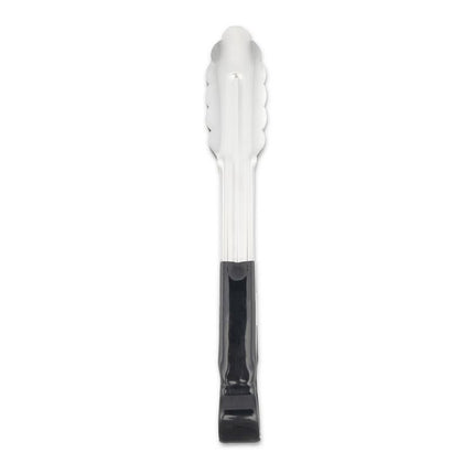 Dura-Kool Tongs, Stainless Steel, 9.5", Silver/Black