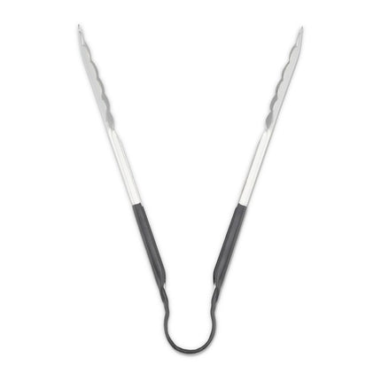 Dura-Kool Tongs, Stainless Steel, 9.5", Silver/Black
