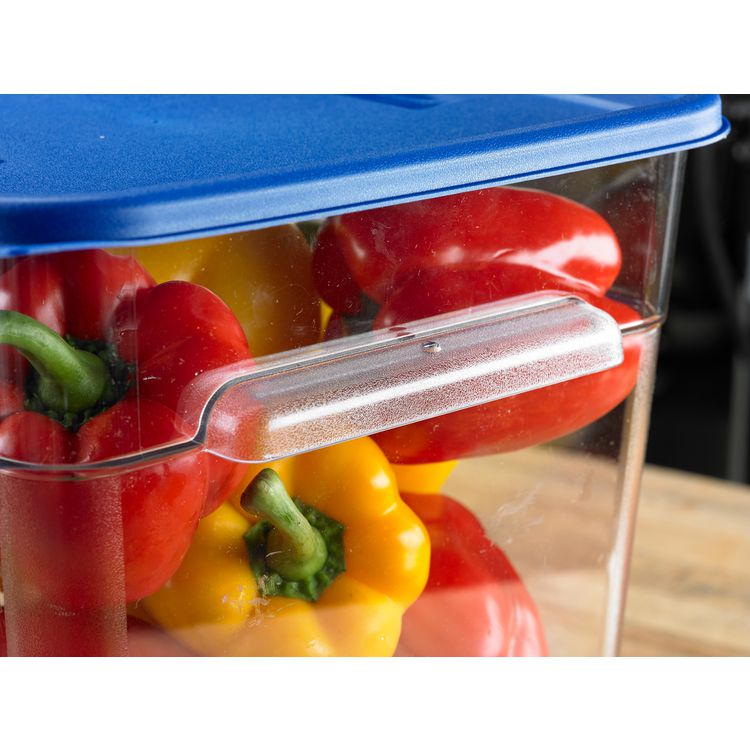 Squares Food Storage Container Lid, 11.38 x 11.38 x 0.63, Blue, Plastic