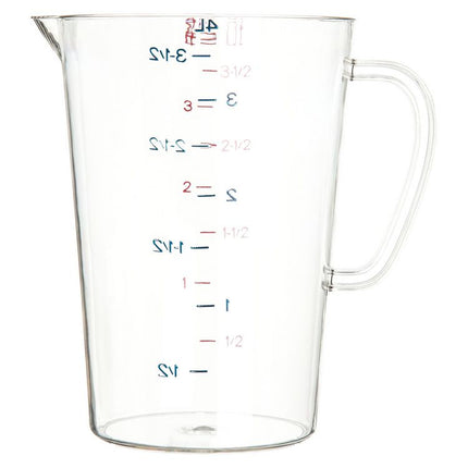 Commercial Measuring Cup, 1 gal, Plastic, Clear