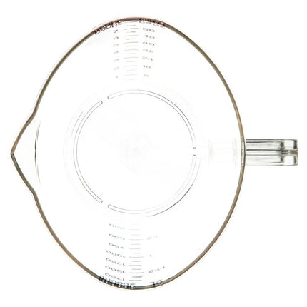 Commercial Measuring Cup, 0.5 gal, Plastic, Clear