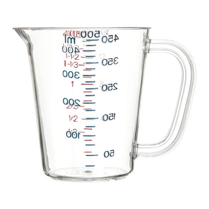 Commercial Measuring Cup, 1 pt, Plastic, Clear