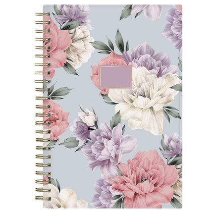 Tula Weekly/Monthly Planner, Floral Artwork, 8" x 5", Purple/Pink/White Cover, 12-Month (Jan to Dec): 2025