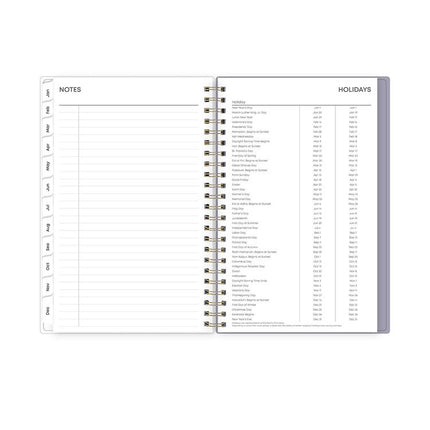 Tula Weekly/Monthly Planner, Floral Artwork, 8" x 5", Purple/Pink/White Cover, 12-Month (Jan to Dec): 2025