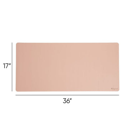 Vegan Leather Desk Pads, 36 x 17, Light Pink