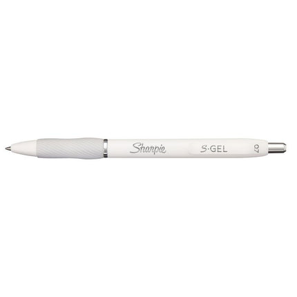 S-Gel Fashion Barrel Gel Pen, Retractable, Medium 0.7 mm, Assorted Ink Colors, White Barrel, 4/Pack