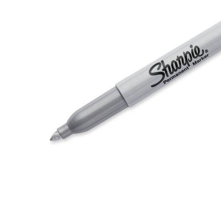 Metallic Fine Point Permanent Markers, Metallic Silver, 36/Pack