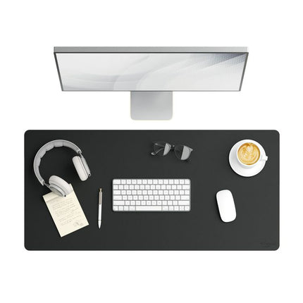Vegan Leather Desk Pads, 36 x 17, Charcoal