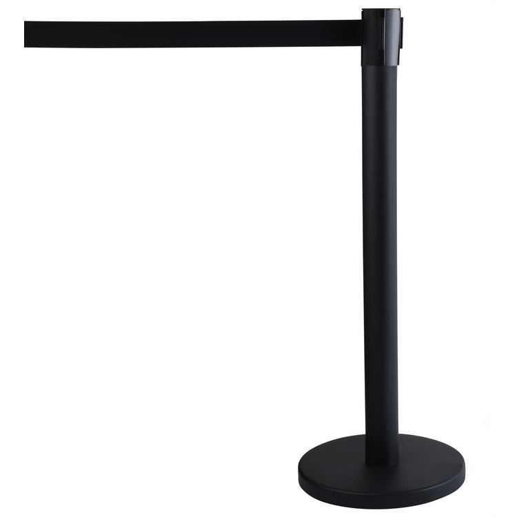 Economy Crowd Control, Assorted Materials, 14" x 35" x 9 ft 6", Black, 2/Carton