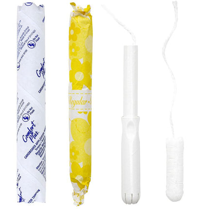 Comfort Plus Cardboard Applicator Tampon Vended Tube, Regular Absorbency, 200/Carton