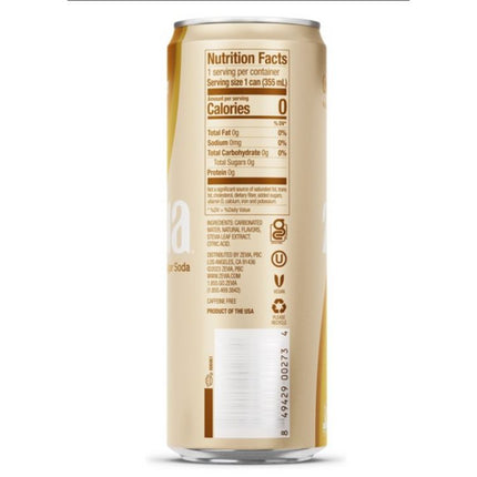 Zero Sugar Naturally Sweetened Soda, Creamy Root Beer, 12 oz Can, 12/Carton