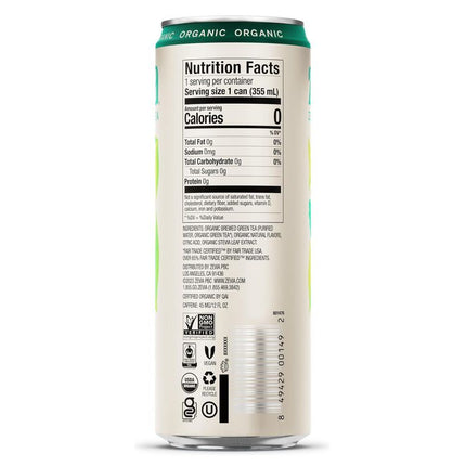 Zero Sugar Naturally Sweetened Green Tea, 12 oz Can, 12/Carton