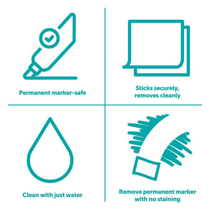 Easy Erase Permanent Marker Whiteboard Surface, Laminate Film, 36" x 24", White