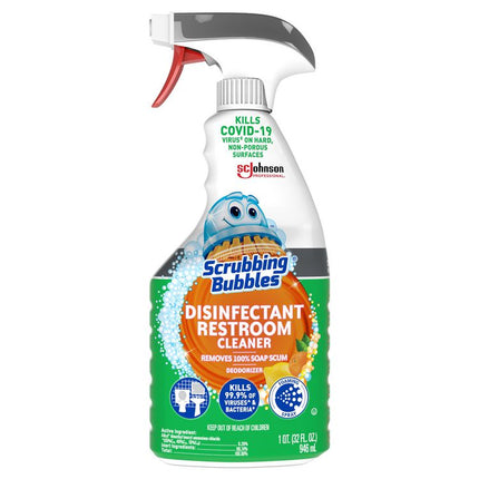 Disinfectant Restroom Cleaner, Citrus Scent, 32 oz Spray Bottle, 8/Carton