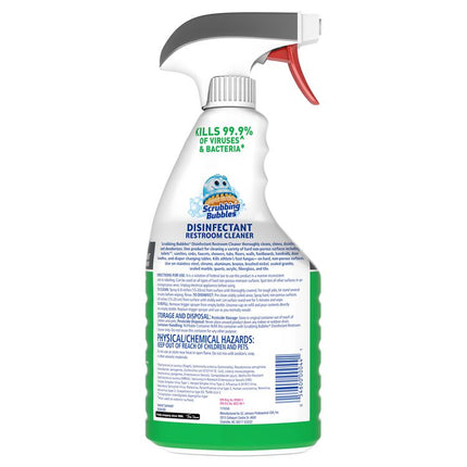 Disinfectant Restroom Cleaner, Citrus Scent, 32 oz Spray Bottle, 8/Carton