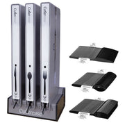 Cutlerease Dispensing System Starter Kit, Holds 120 Forks/120 Knives/120 Spoons, 12.5 x 12.5 x 29.25, Gray/Black