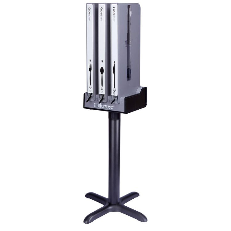 Cutlerease Base, Holds 3 Dispensers, 12.5 x 12.5 x 5.25, Gray/Black
