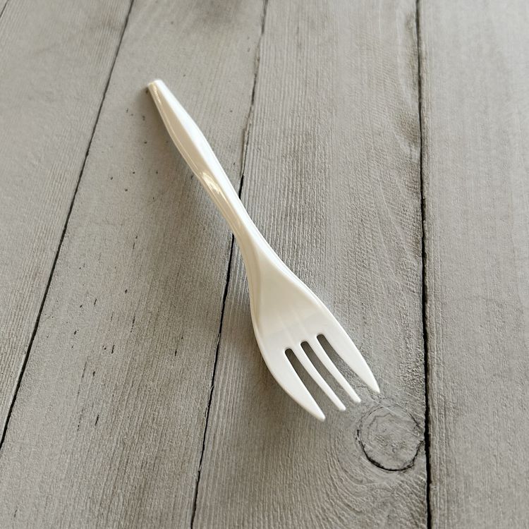 Mediumweight Polypropylene Cutlery, Fork, 5.51", Plastic, White, 1,000/Carton