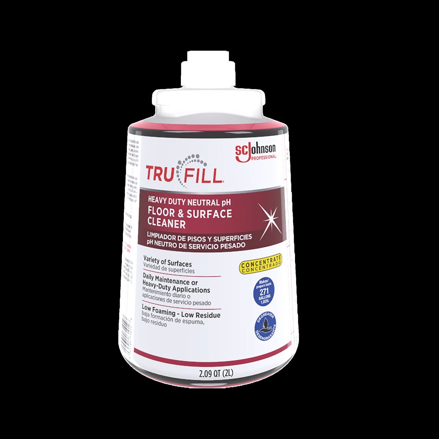 Heavy Duty Neutral Floor Cleaner, Fruity Floral Scent, 2 L Cartridge, 2/Carton