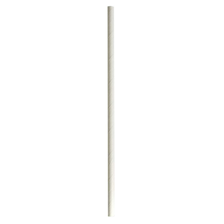 Wrapped Jumbo Paper Straws, 7.75", Paper, White, 1,280/Carton