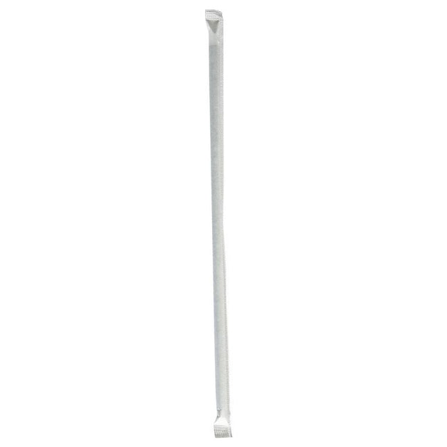 Wrapped Giant Straws, 10.25", Polypropylene, Black, 1,200/Carton